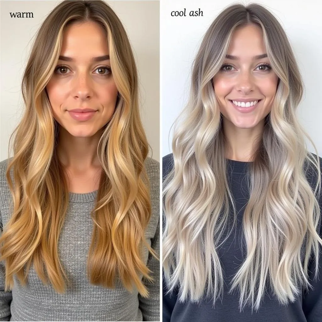 Warm vs. Cool Hair Tones Side by Side