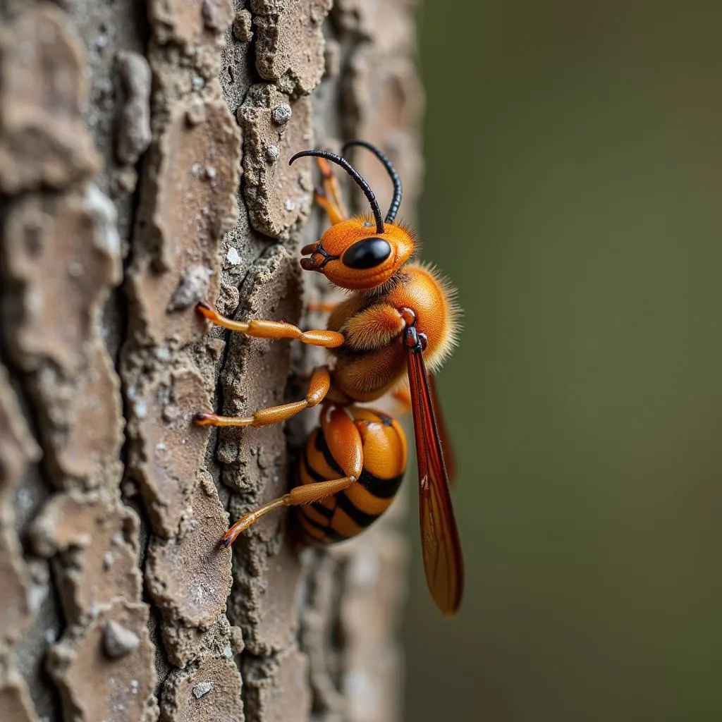 Camouflaged Wasp