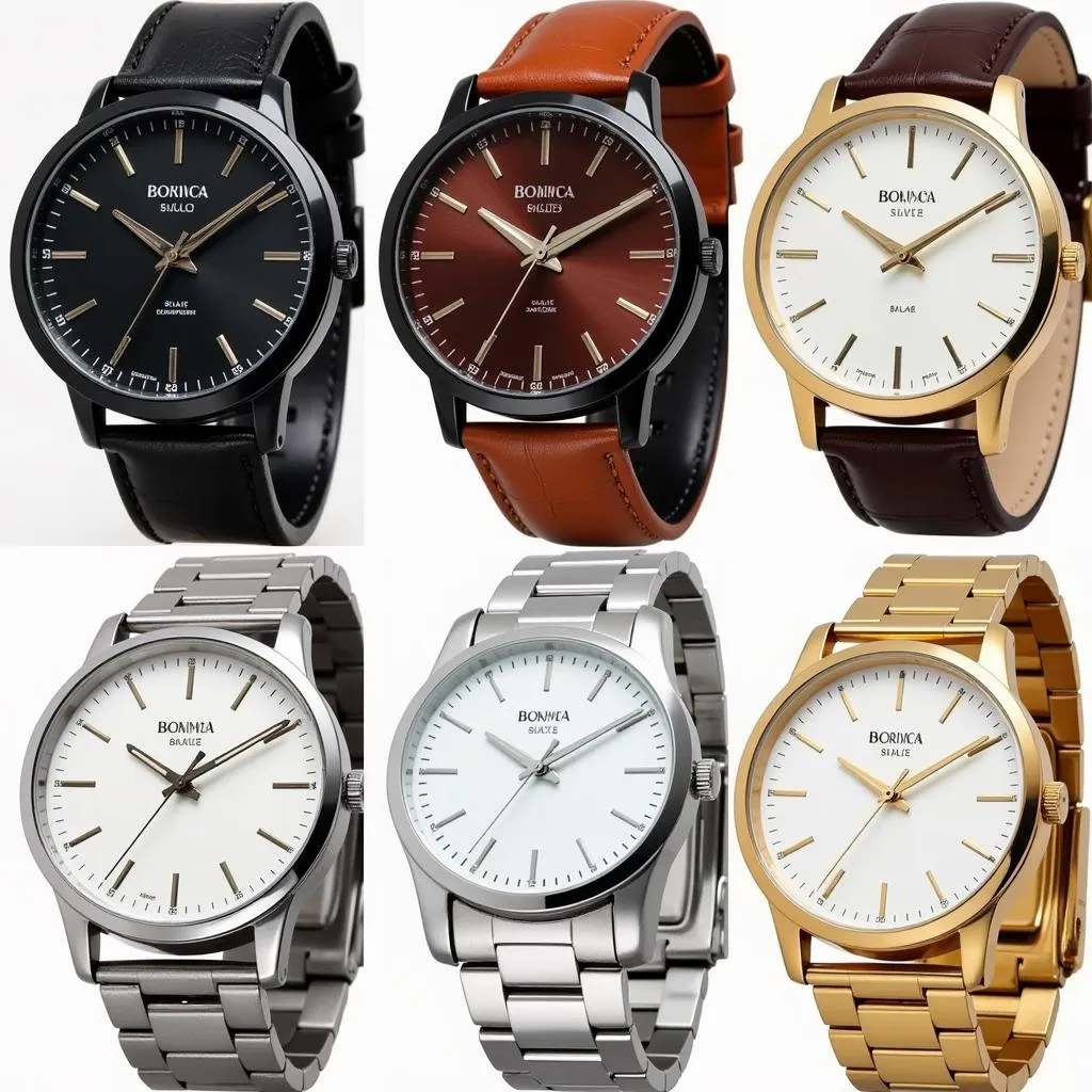 Watch Colors - Black, Brown, White, Silver, Gold