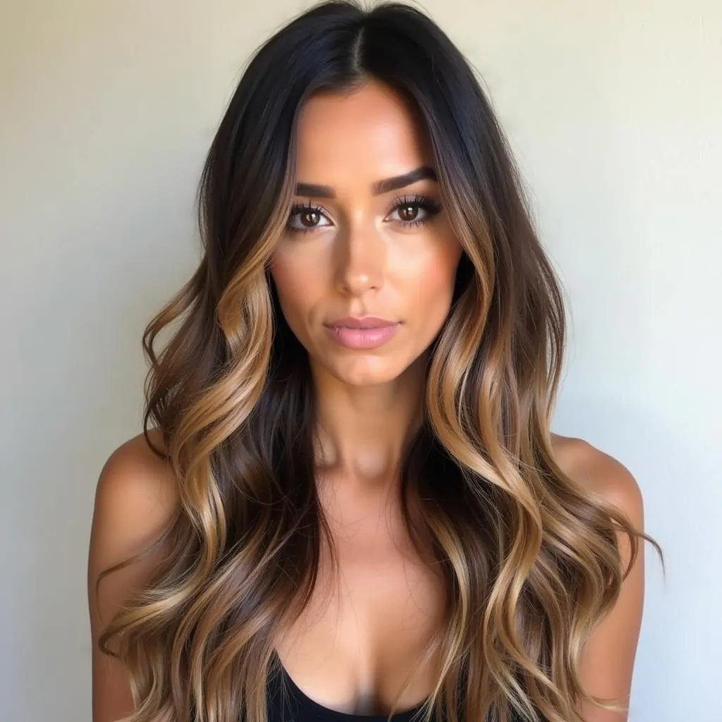 Woman with ombre hair