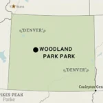 Map of Woodland Park Colorado