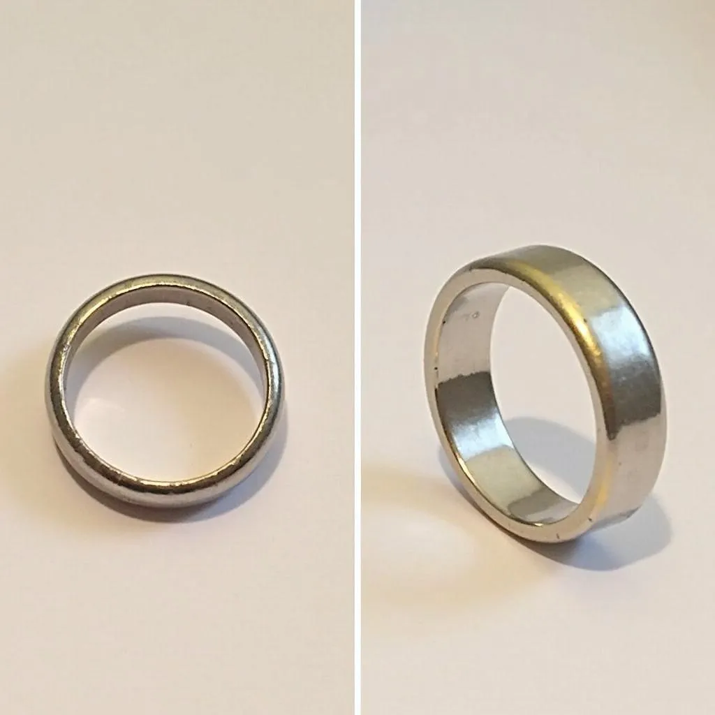 Worn white gold ring needs replating