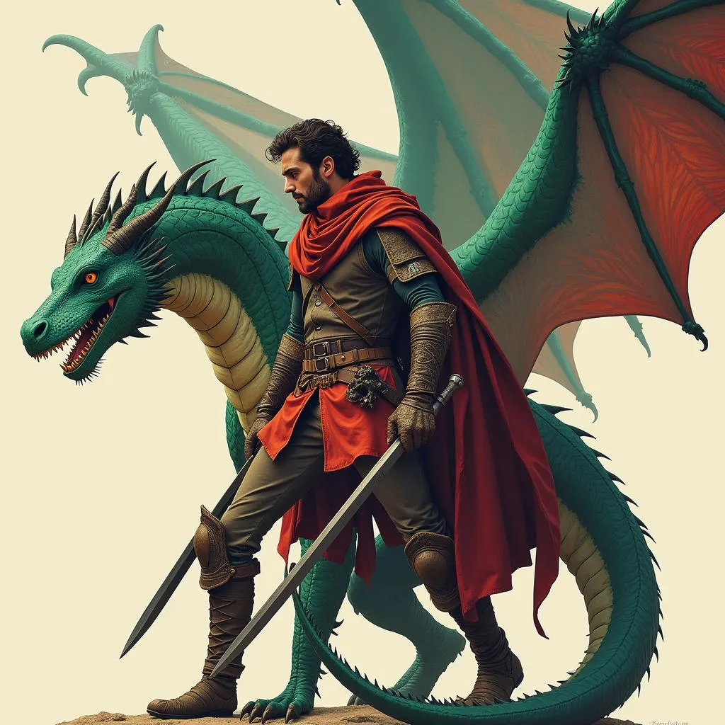 Depiction of Xaden and His Dragon, Highlighting Their Bond