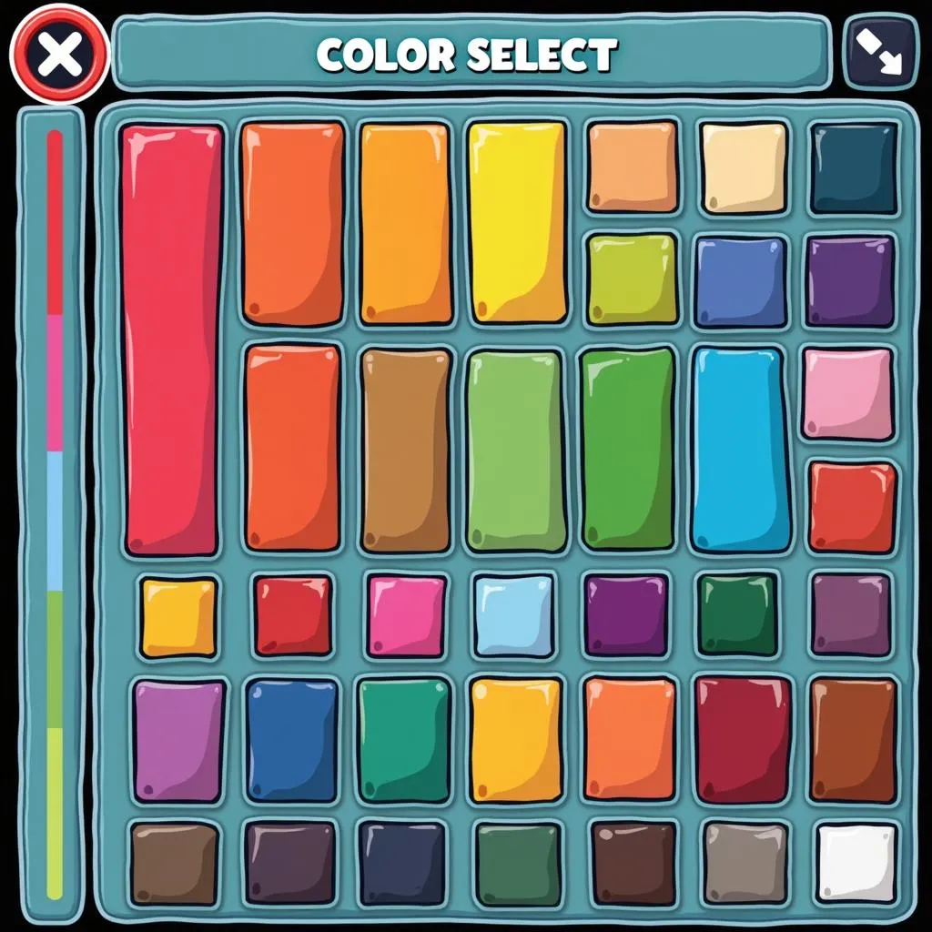 Yeep's Hide and Seek Color Selection Screen