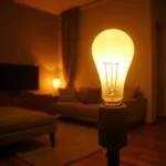 3000K Light Bulb: Warm White Glow Illuminating a Room