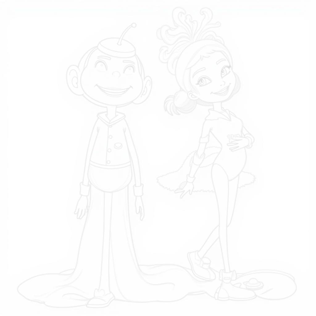 Flik and Atta Coloring Page