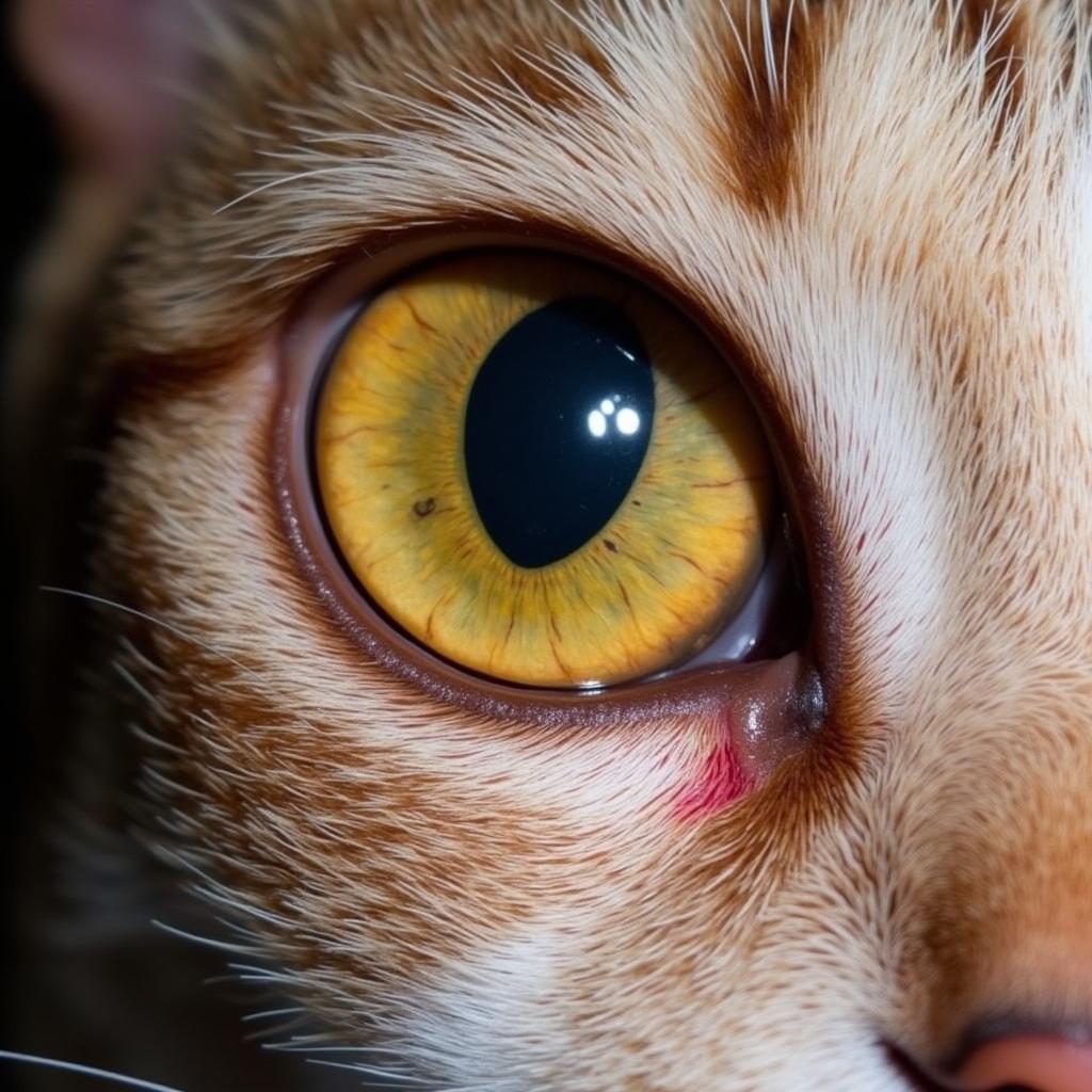 Adult Cat Eye Color Change Due to Uveitis