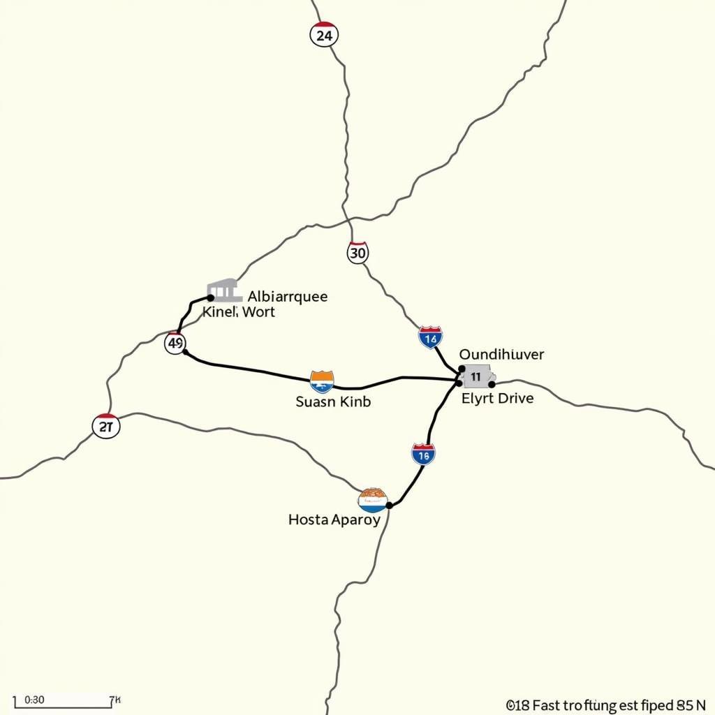 Albuquerque to Denver Road Trip Map