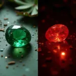 Alexandrite Color Change in Daylight and Incandescent Light