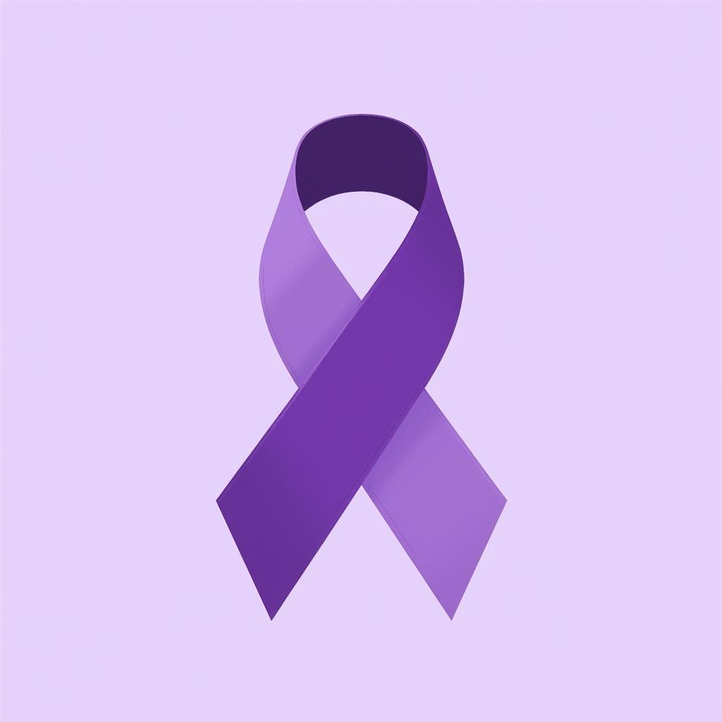 Purple Ribbon for Alzheimer's Awareness