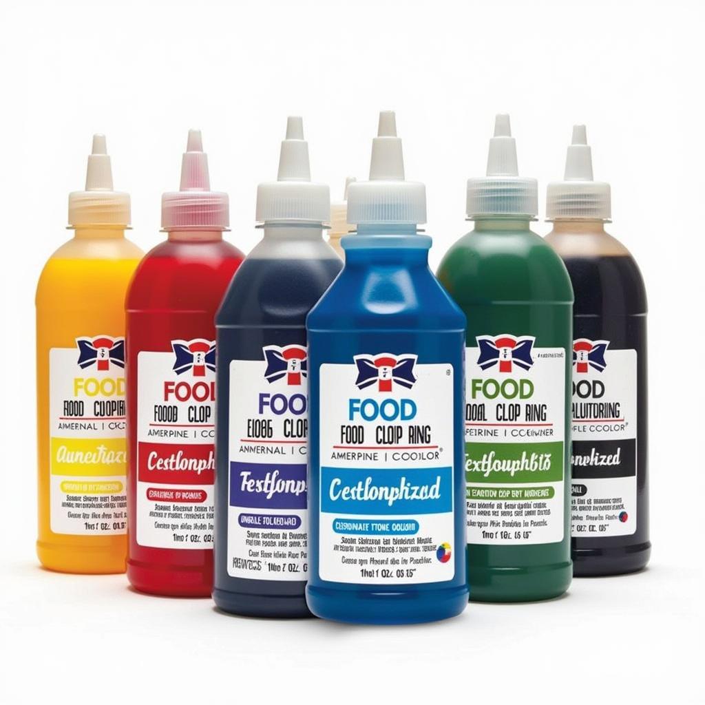 Americolor Food Coloring Bottles in Various Colors