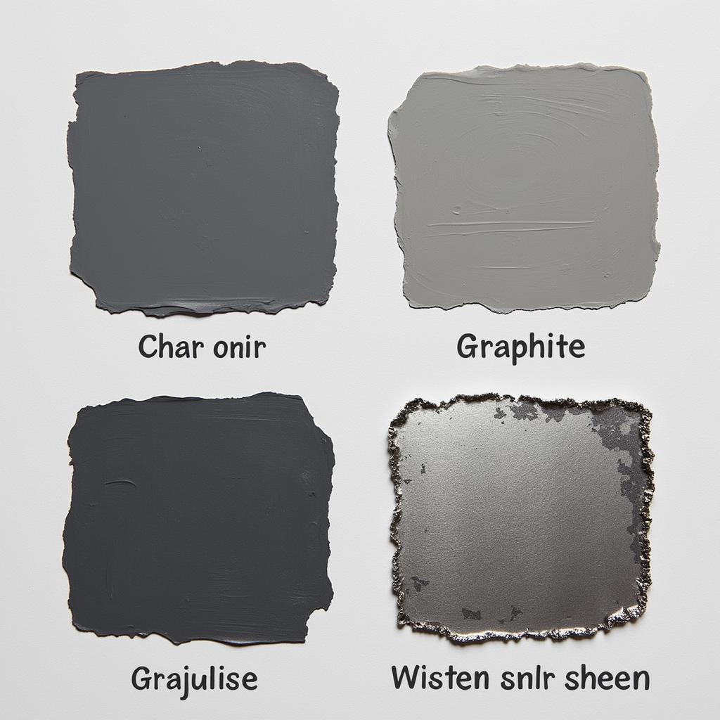 Anthracite Color Shades Compared to Charcoal and Graphite