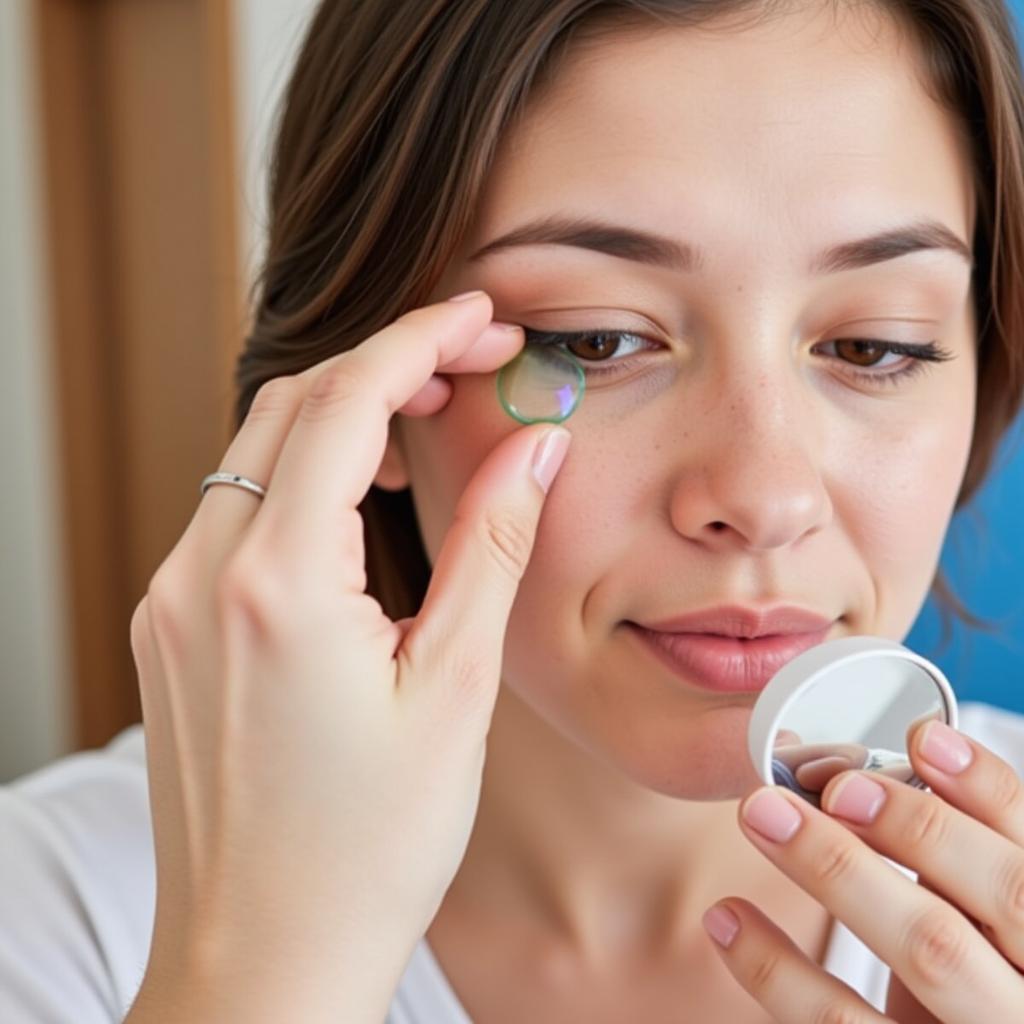 Applying Colored Contacts Safely