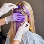 Applying Semi-Permanent Hair Dye to Sectioned Hair