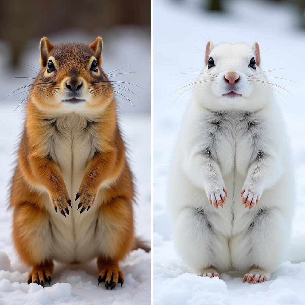 Arctic Ground Squirrel Color Change