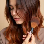 Applying Argan Oil Hair Color to Hair