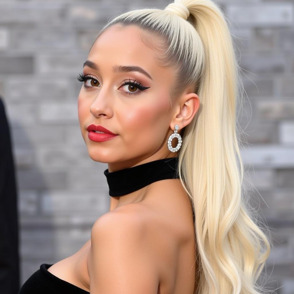 Ariana Grande's Signature Platinum Blonde Ponytail