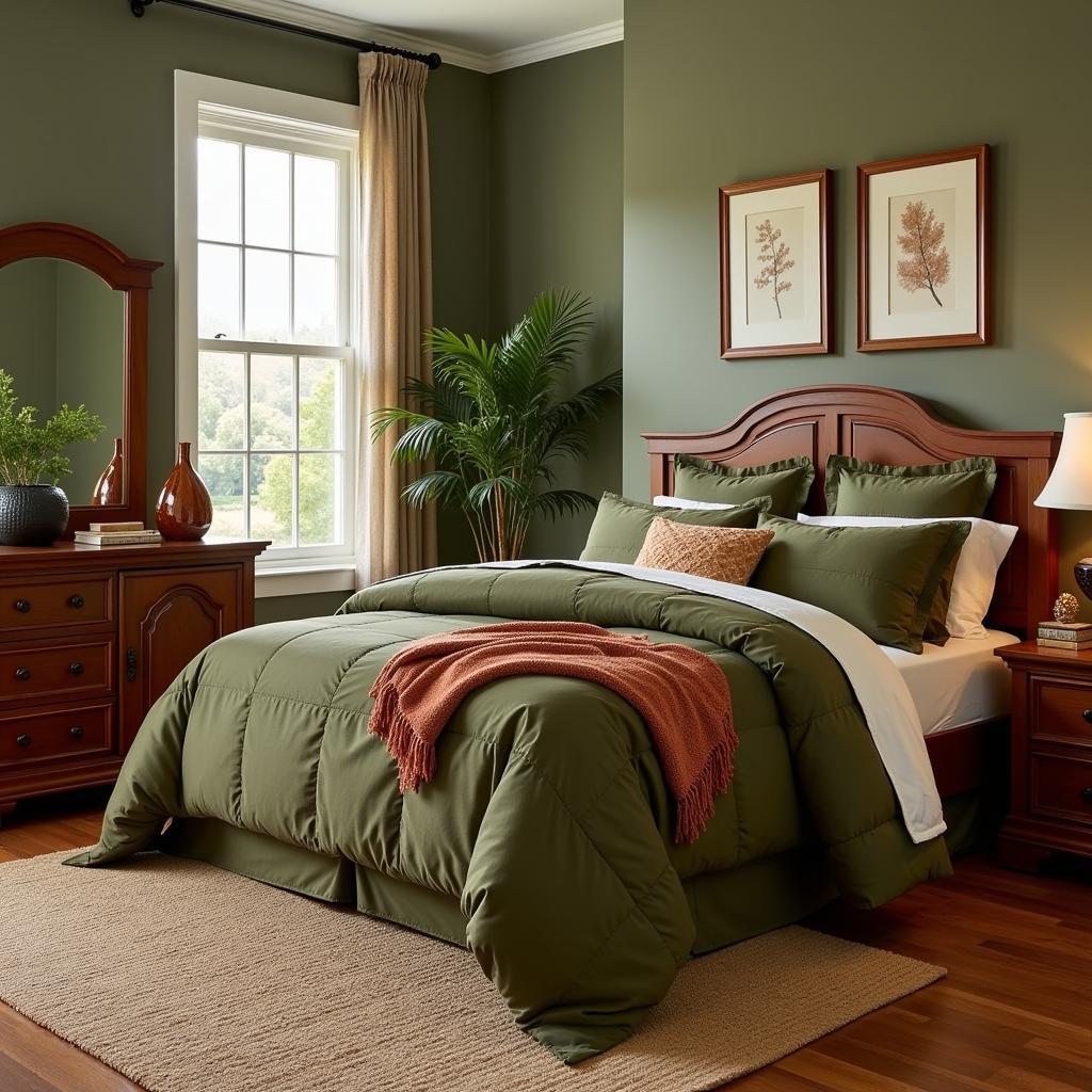 Army Green with Earthy Tones