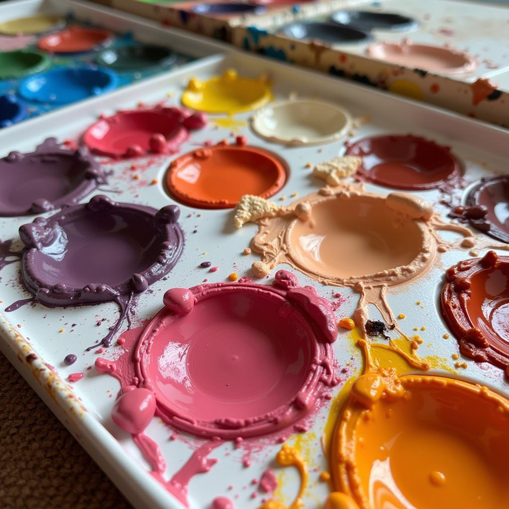 Artist's Palette with Skin Tones