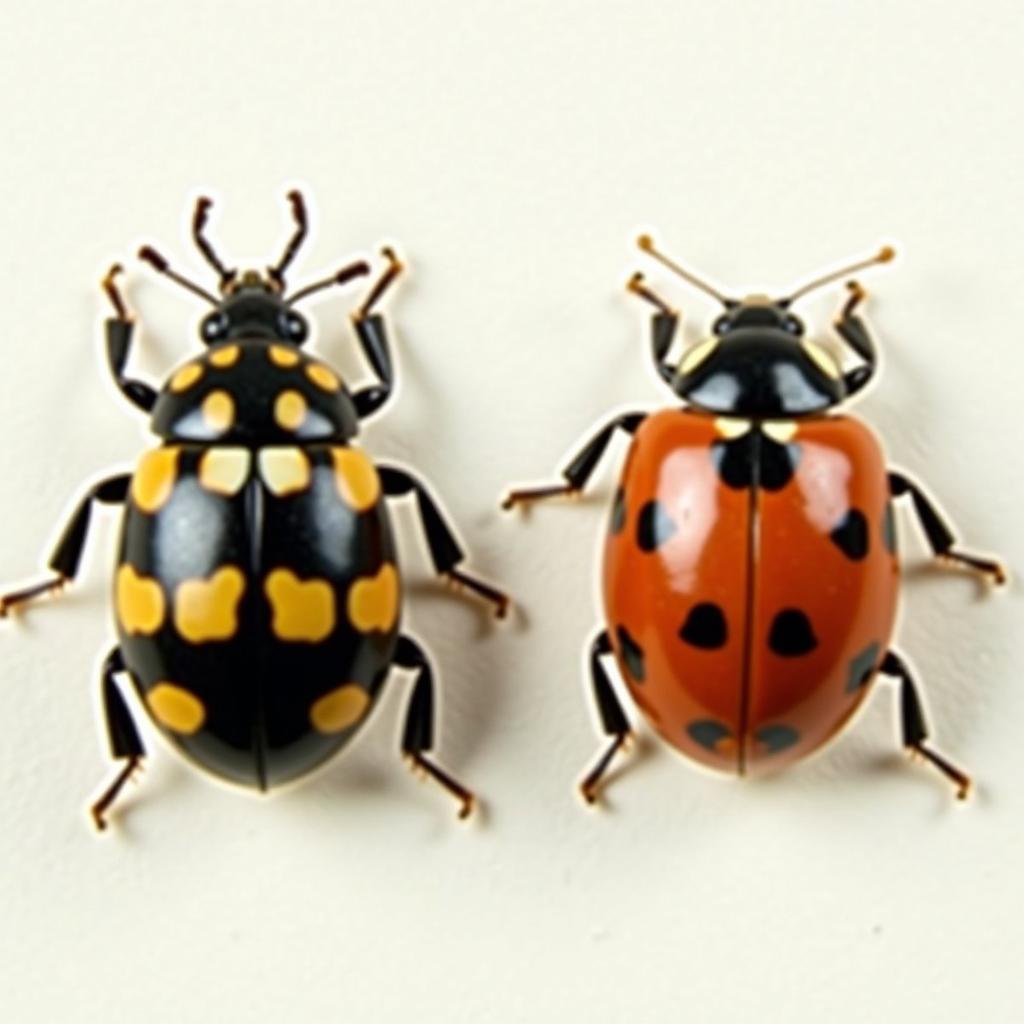 Identifying an Asian lady beetle versus a native ladybug.