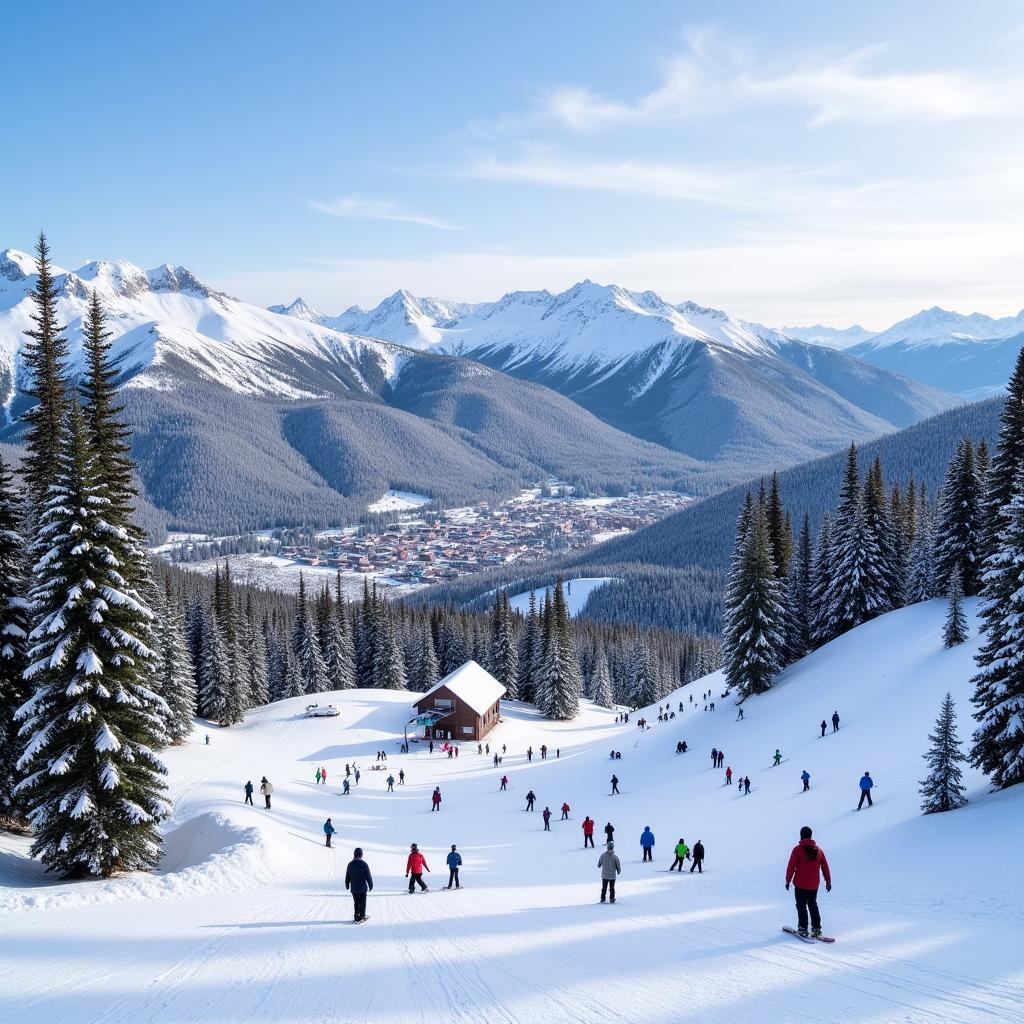 Aspen Mountain Ski Resort in the Snow