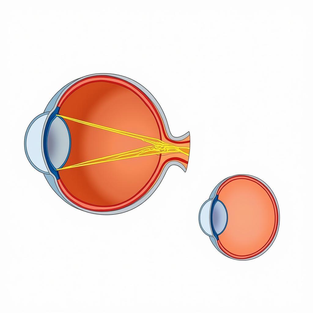 Astigmatism Eye Diagram Showing Irregular Cornea Shape