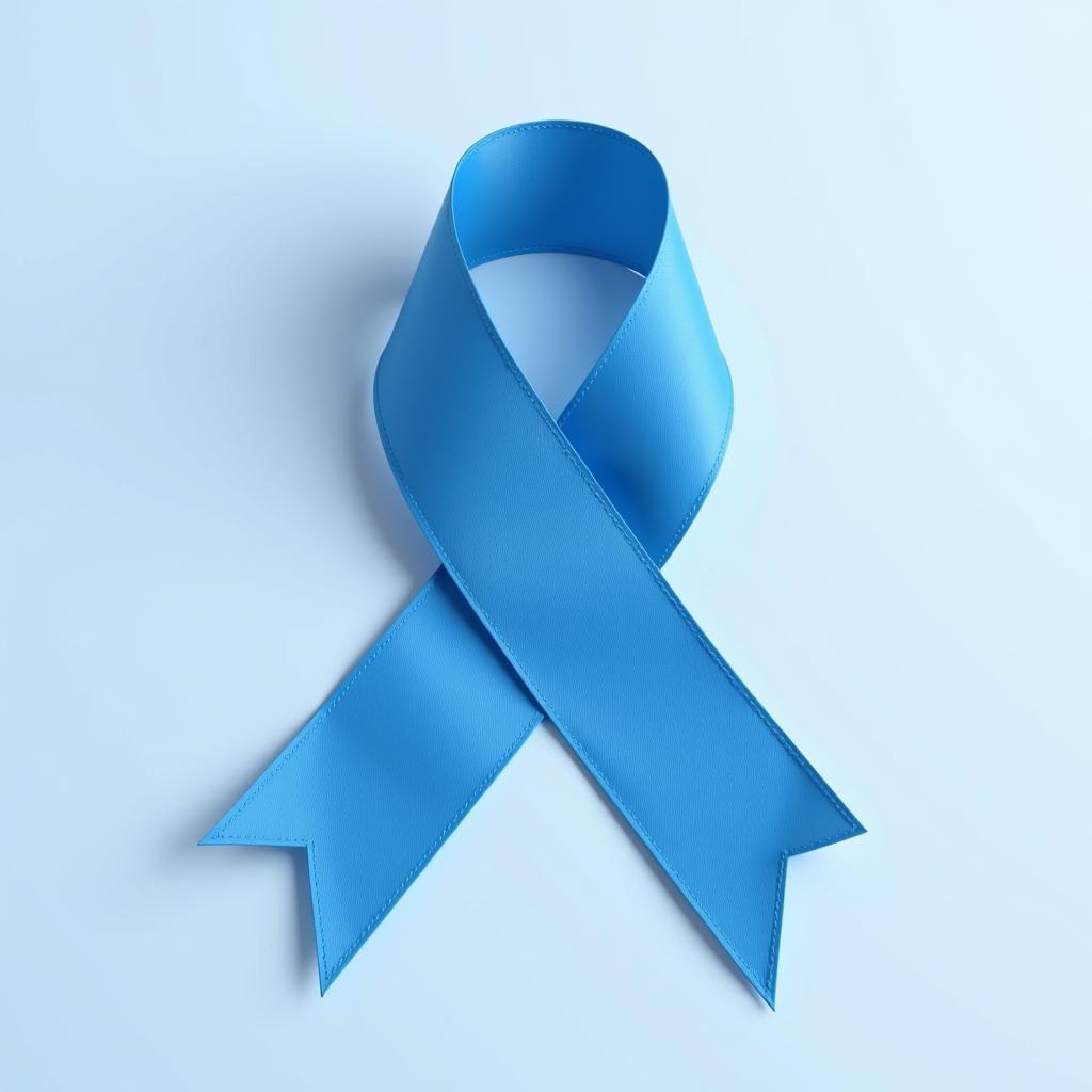 Blue ribbon representing autism awareness