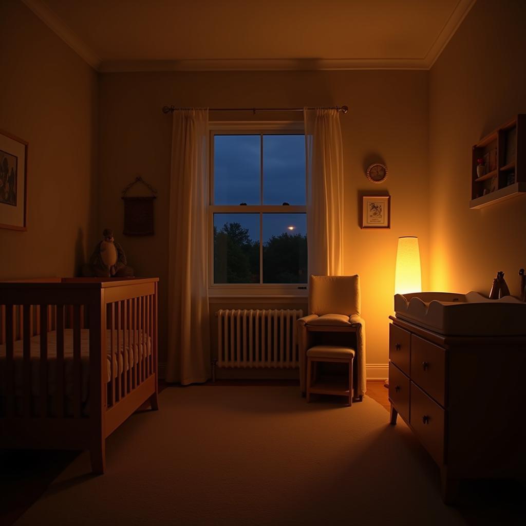 Baby's Room with a Dim Night Light