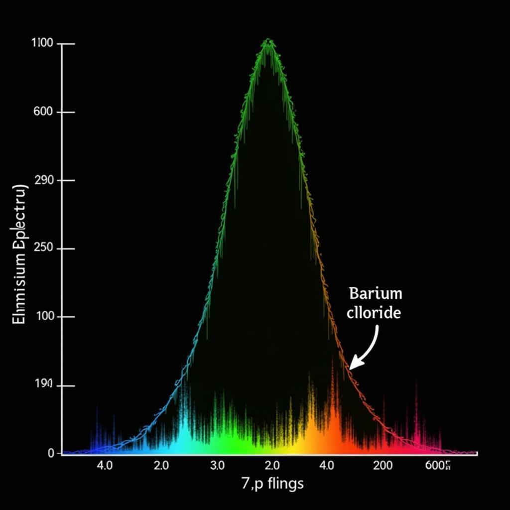 Barium Chloride Spectrum Analysis showing Green Wavelength Dominance