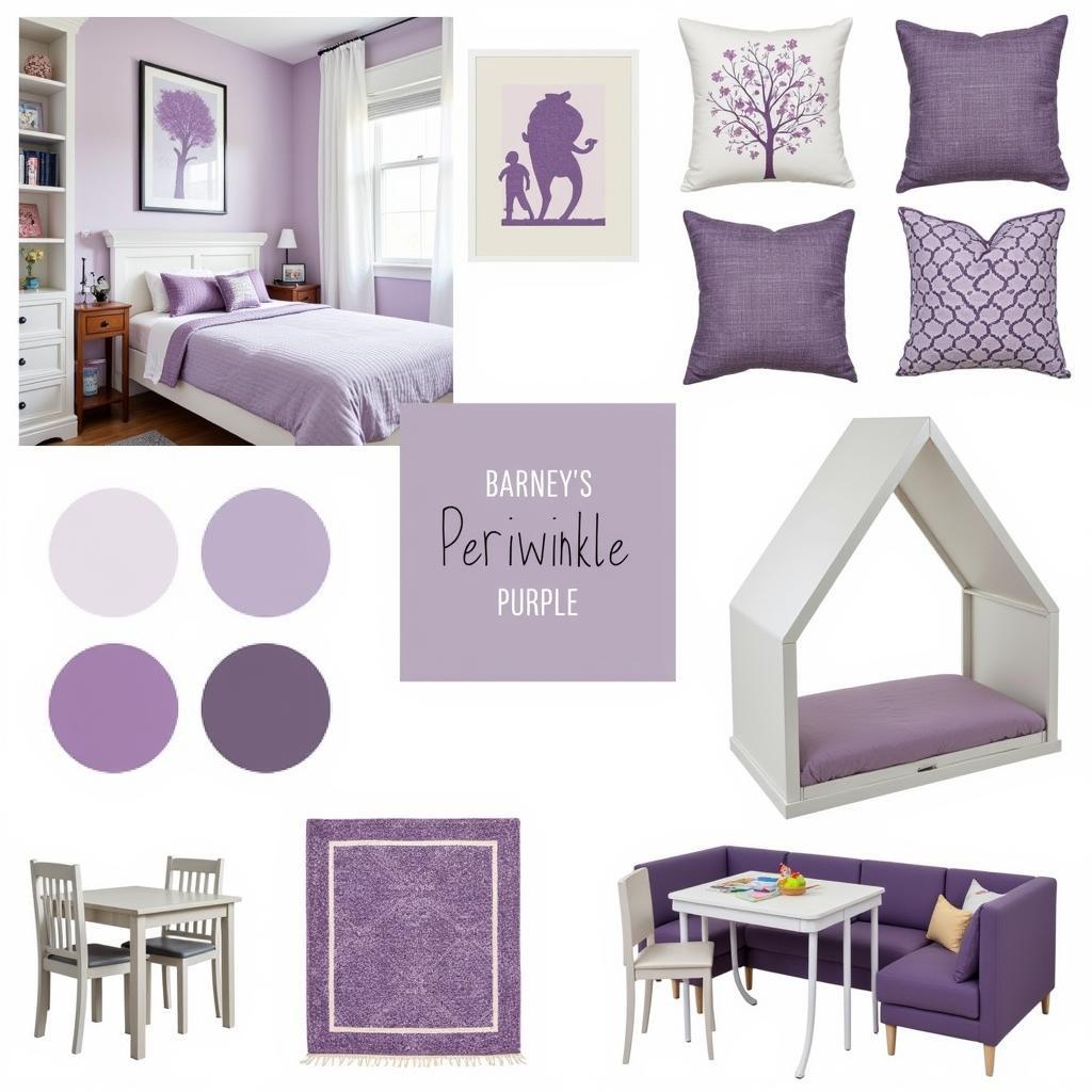 Barney Purple Accent Colors in Interior Design