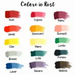 Basic Spanish Colors Chart