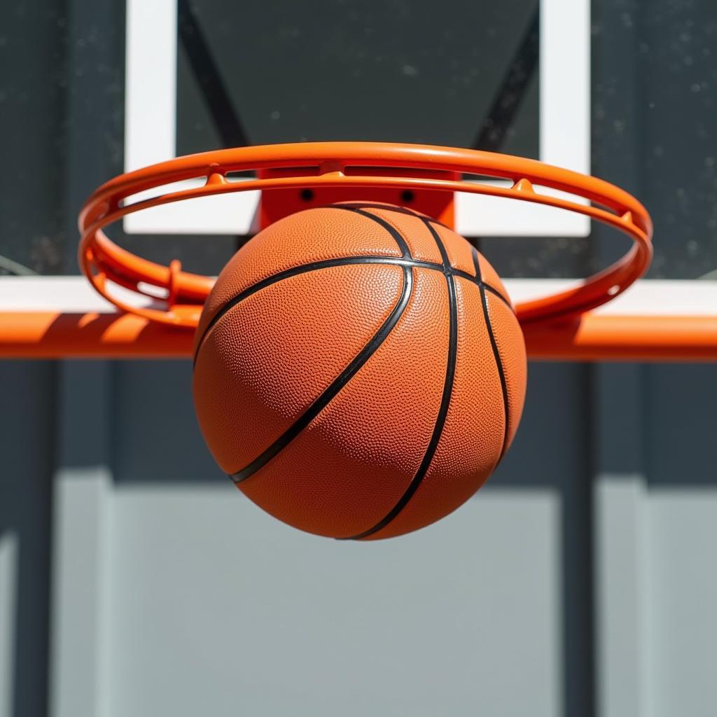 Basketball Rim: Orange Color and Visibility