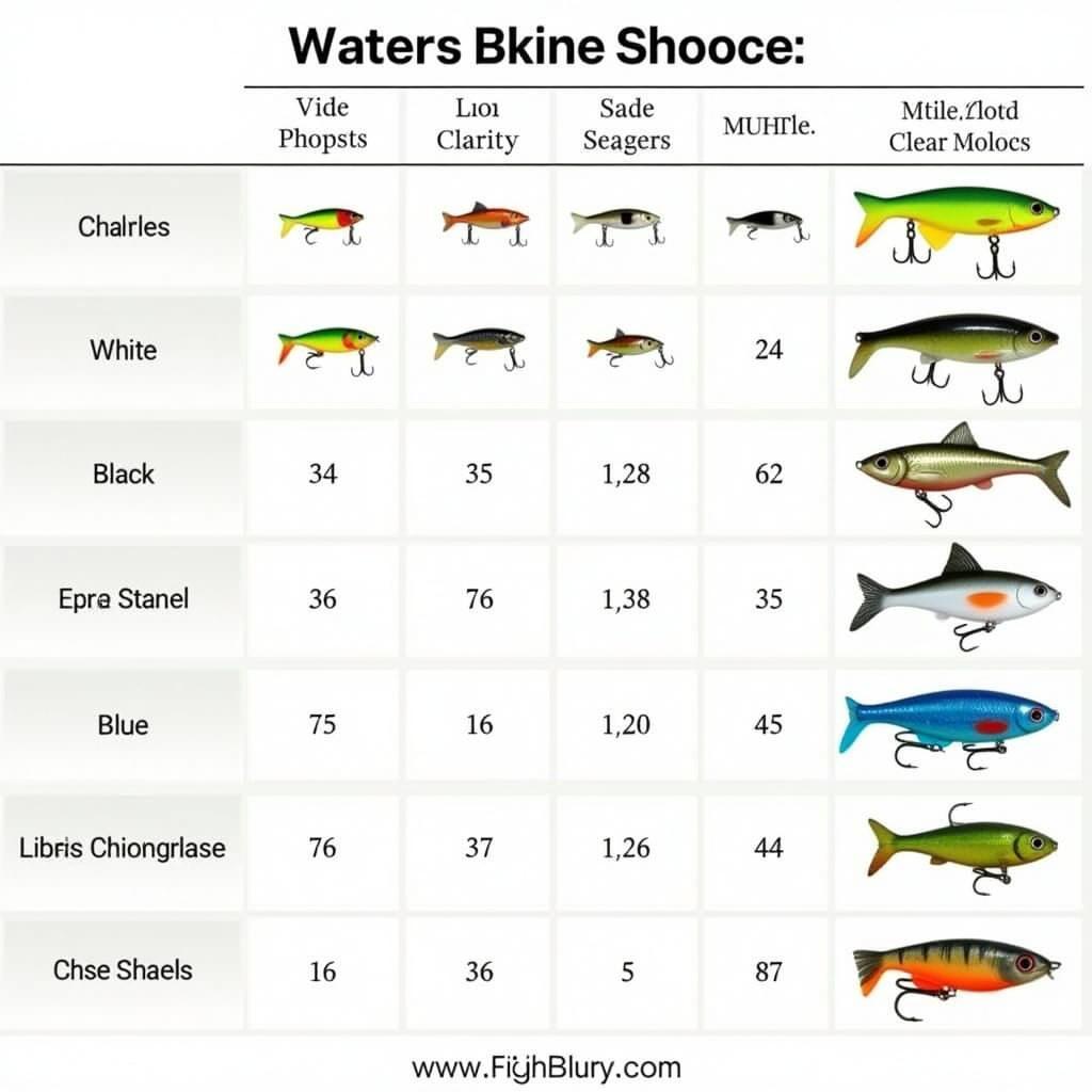 Bass Lure Color Chart for Different Water Conditions