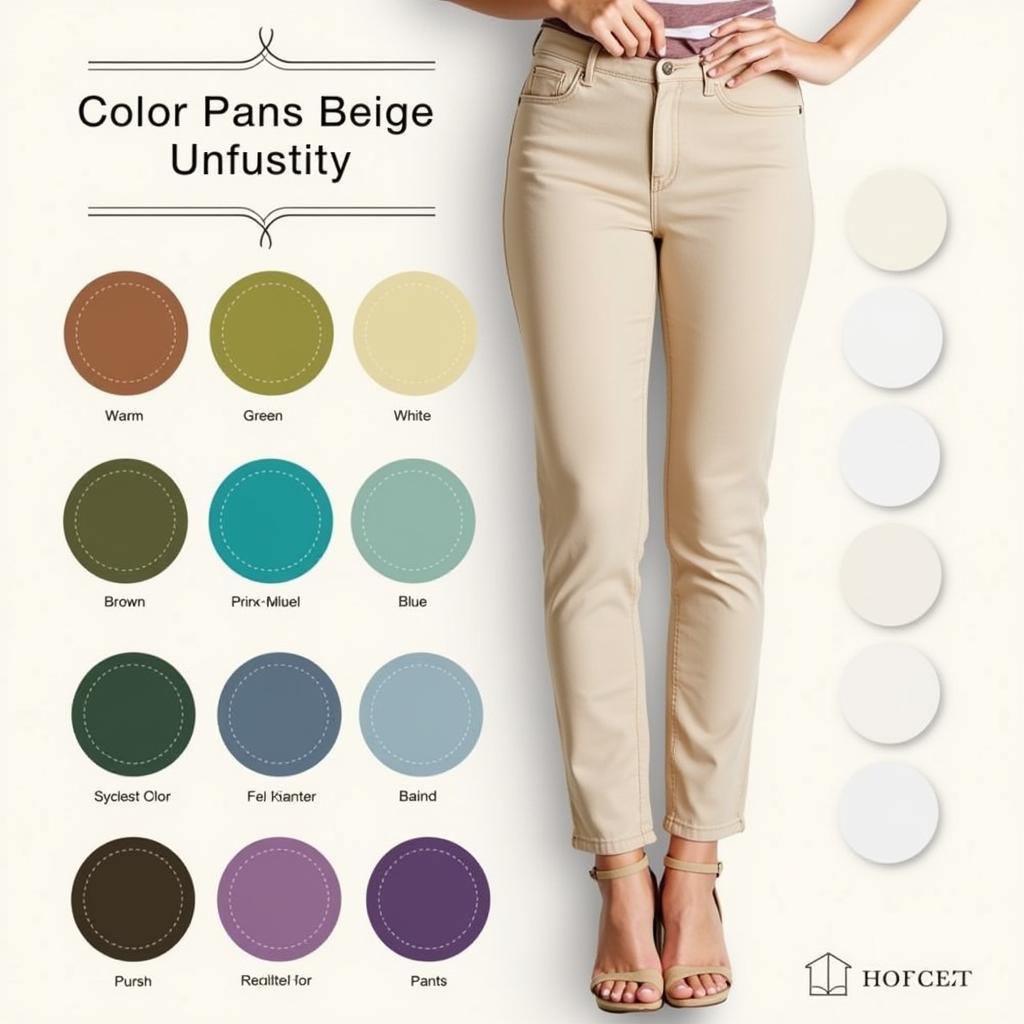 Color palette for beige pants