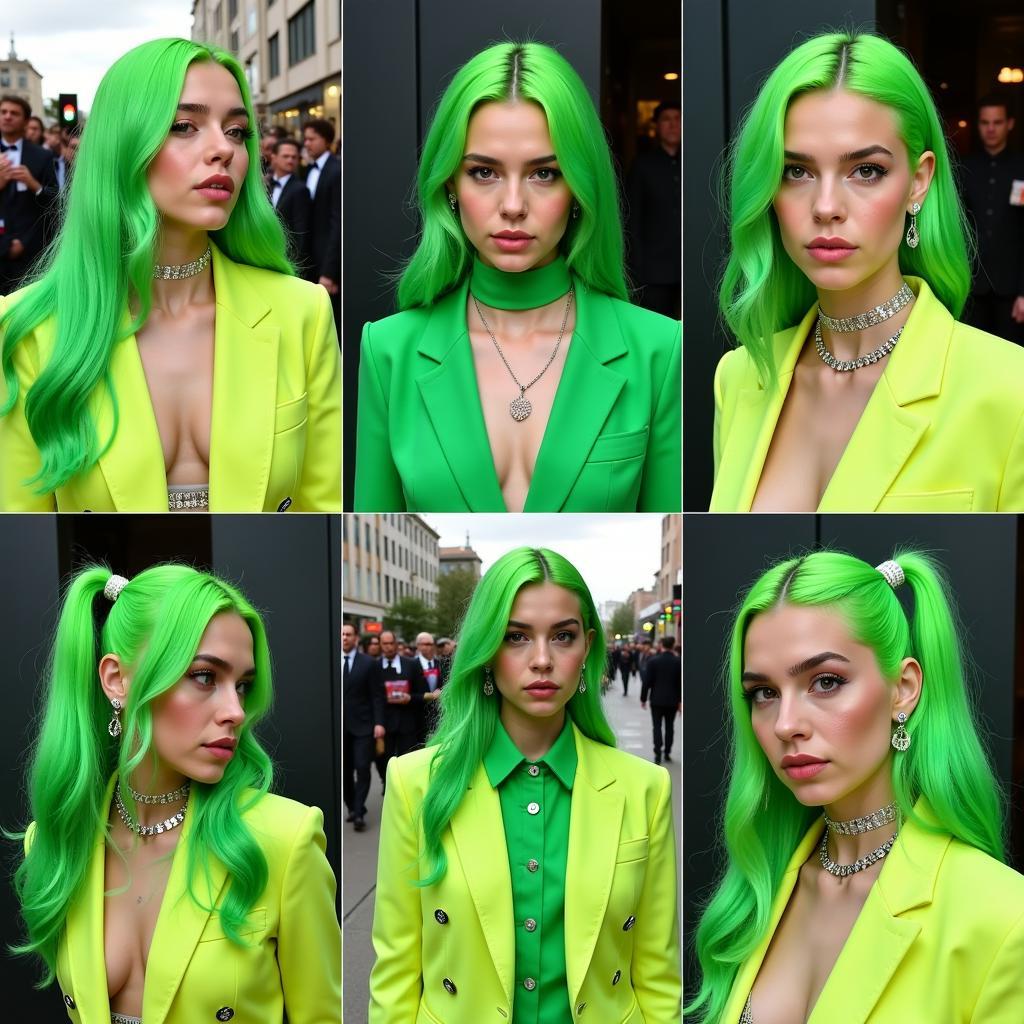 Billie Eilish in Neon Green