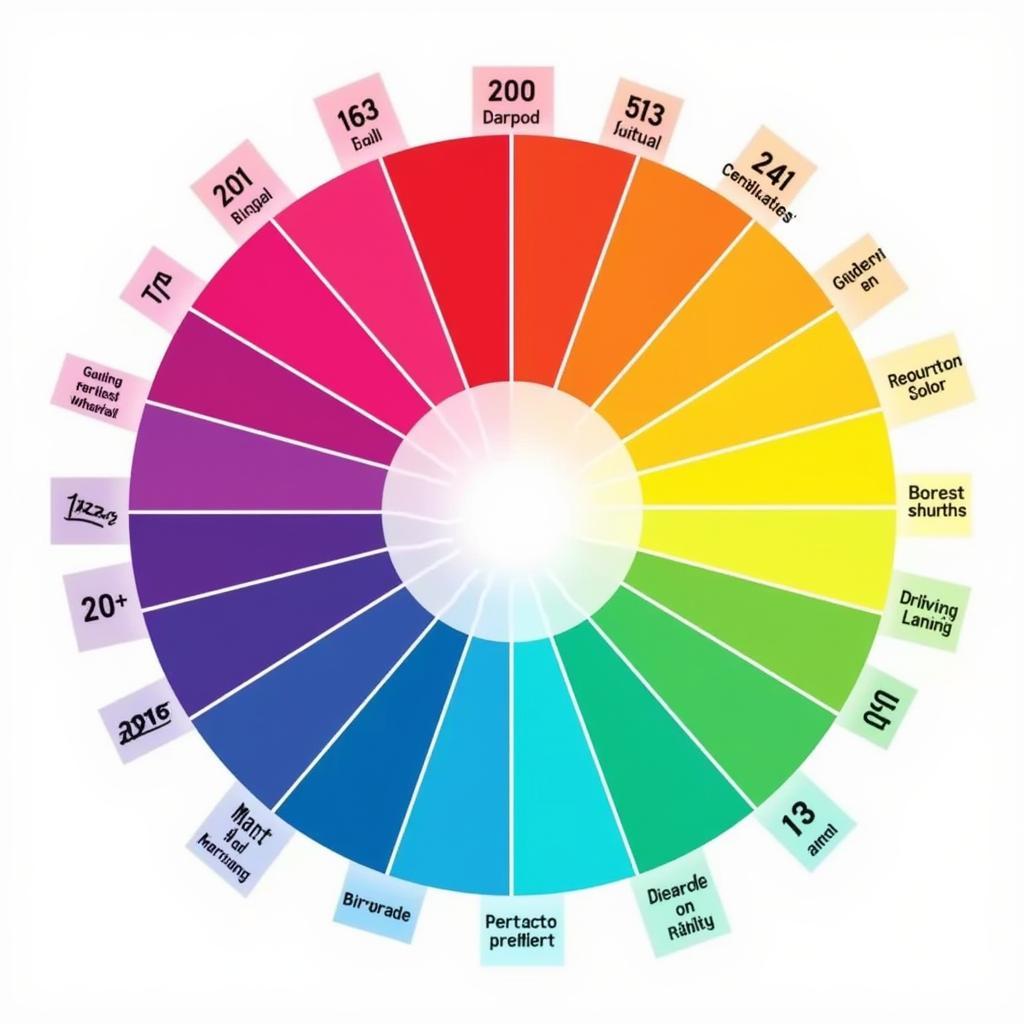 Birthday Color Wheel Chart