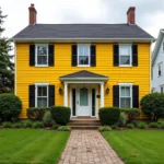 Black Shutters on a Yellow House: A Classic Combination