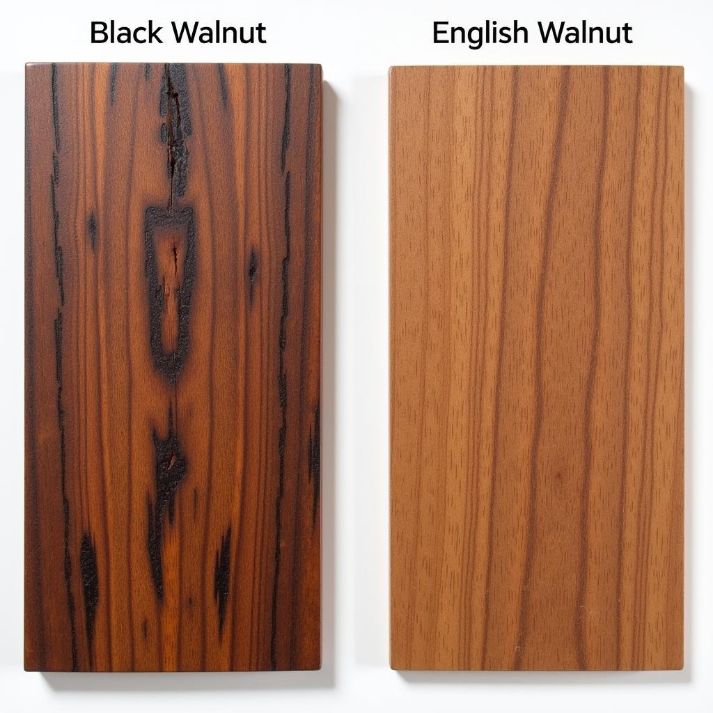 Comparing Black Walnut and English Walnut Wood Colors