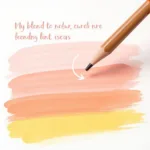 Blending Colored Pencils to Create a Seamless Peach Hue