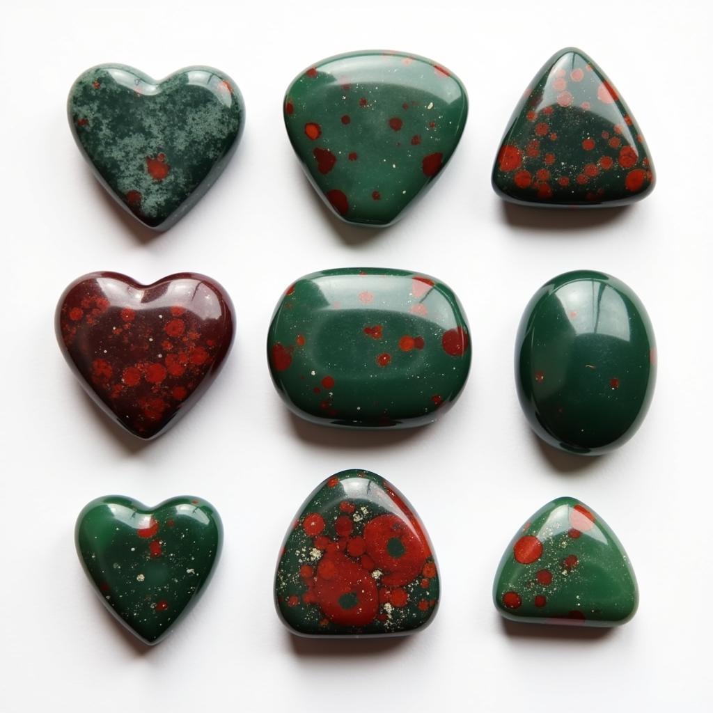 Diverse Appearances of Bloodstone, Also a March Birthstone