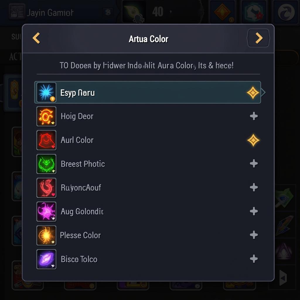 Blox Fruits Aura Color Customization Menu