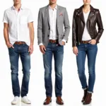 Men's style guide: pairing blue jeans with a white shirt for different occasions