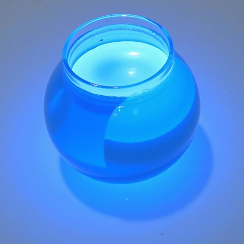 Blue Pigment Reflecting Light