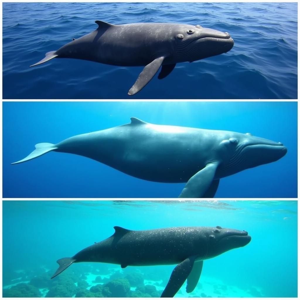 Blue Whale Color Variations in Different Oceans