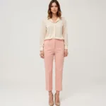 Blush Pink Pants Outfit with Neutral Top