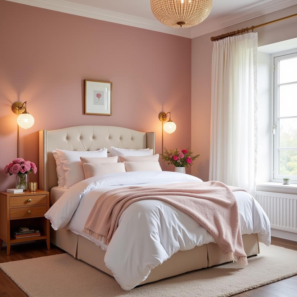 Blush Romantic Bedroom Design Inspiration