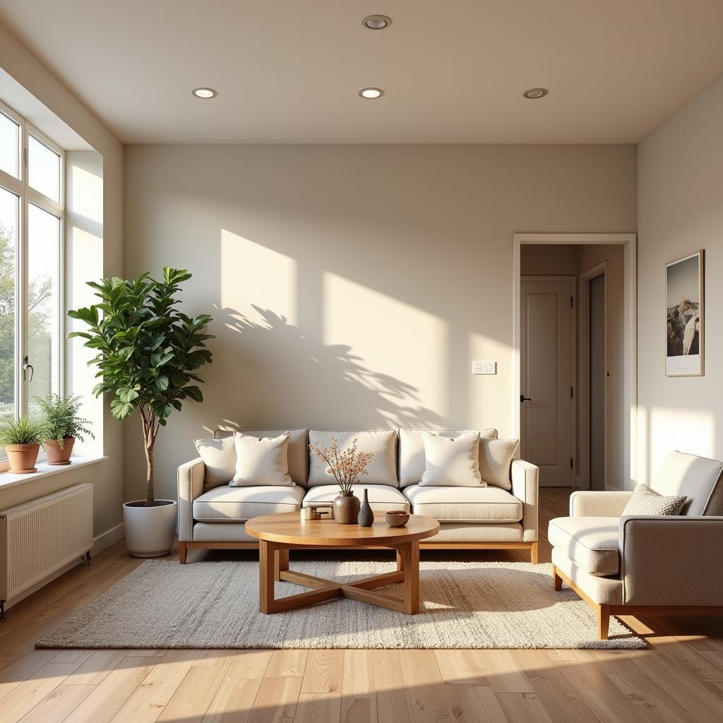 Bone Colored Living Room