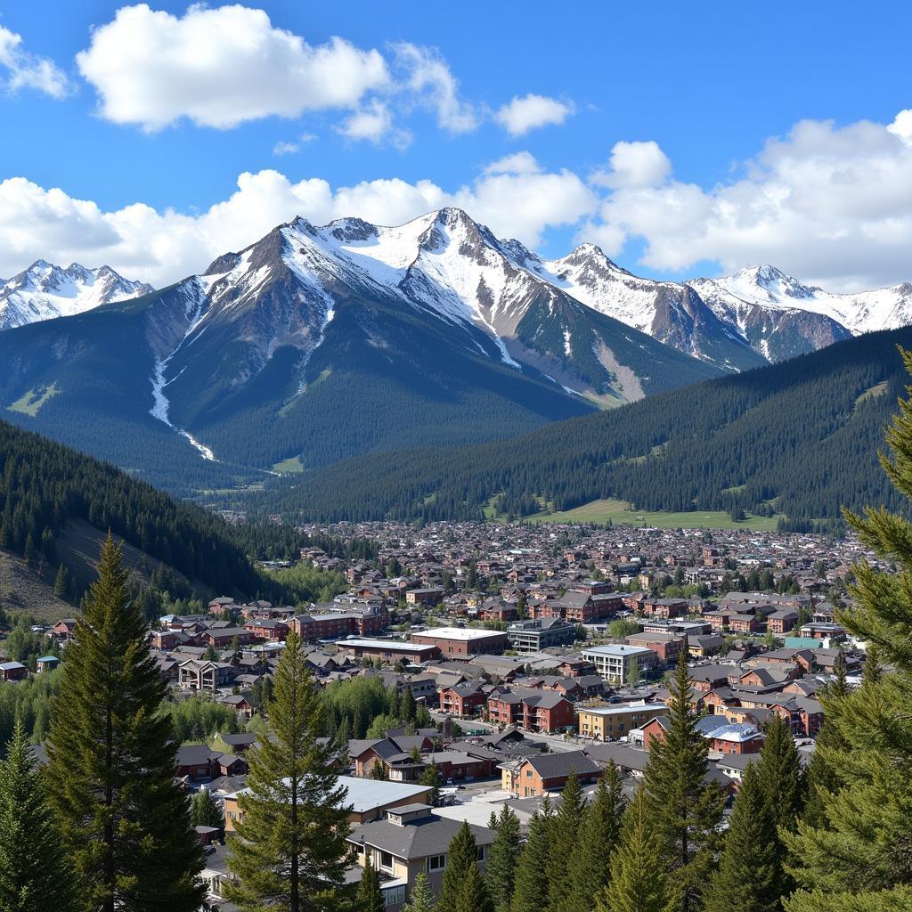 Breckenridge Colorado Mountain Town Panorama