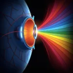 The Human Eye Perceiving Bright Colors