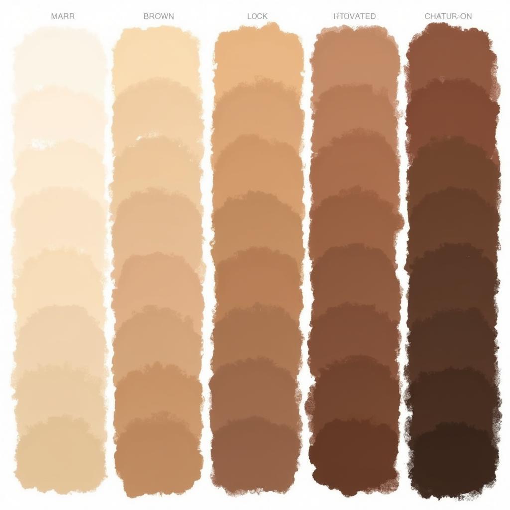 Variations of Brown Based on Saturation and Darkness